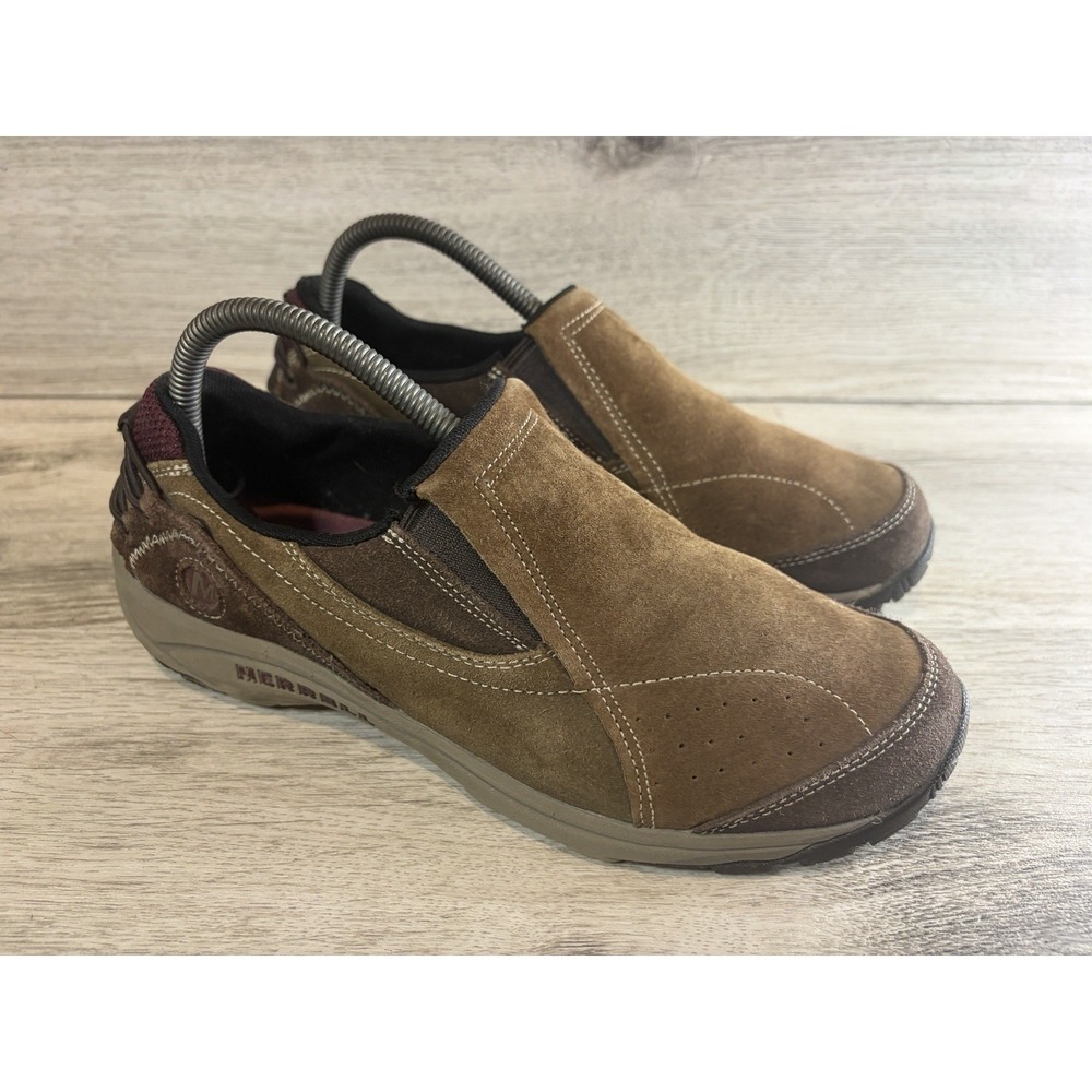 Merrell Women's Size 9 Kamori Loafers Dark Earth Suede Leather Slip-on Shoes